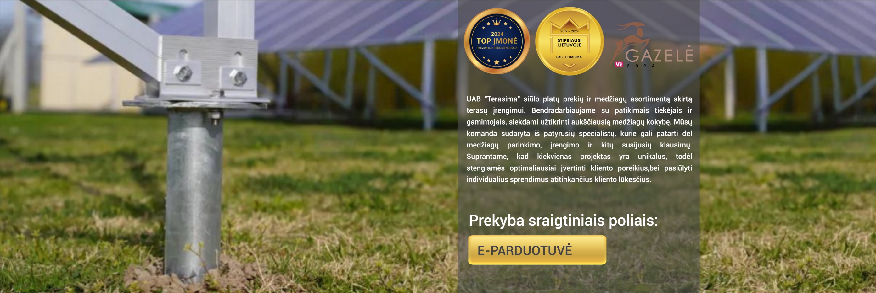 M tipo sraigtiniai poliai internetu